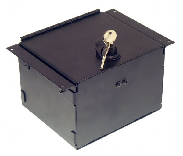 6″ Accessory Pocket W/Hinged Lid & Lock, 4.5″ Deep