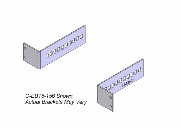 2-Piece Equipment Mounting Bracket, 1.5″ Mounting Space, 2″ Bend