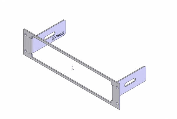 1-Piece Equipment Mounting Bracket, 2″ Mounting Space, Fits Motorola WatchGuard 4RE DVR