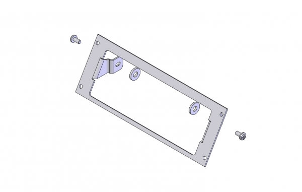 1-Piece Angled Equipment Mounting Bracket, 3″ Mounting Space, Fits Motorola Remote Radio Heads
