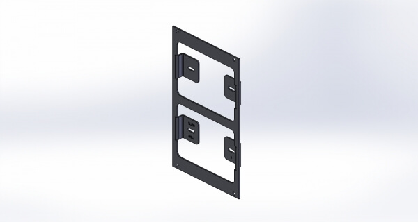 1-Piece Equipment Mounting Bracket, 5″ Mounting Space, Fits Dual Whelen Arges Controllers