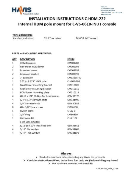 Installation Instructions (PDF)