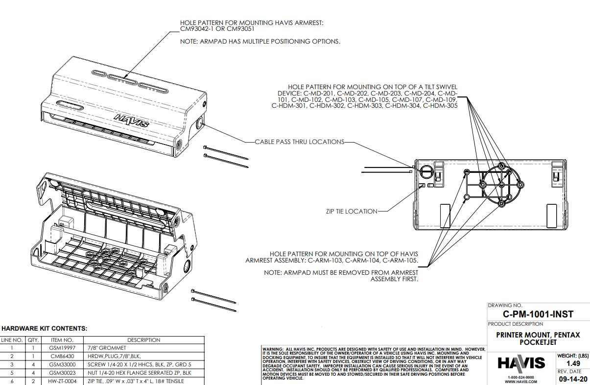 C-PM-1001 Installation Instructions (pdf)