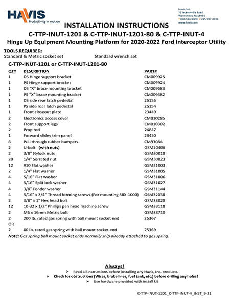 Installation Instructions (PDF)