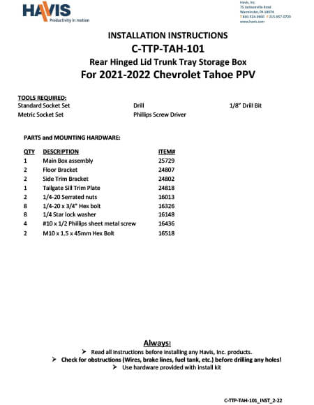 Installation Instructions (PDF)