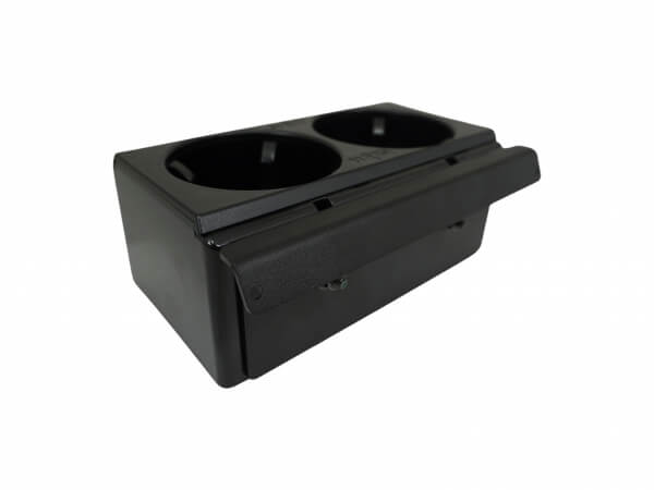 Angled External Dual Self-Adjusting Cup Holder