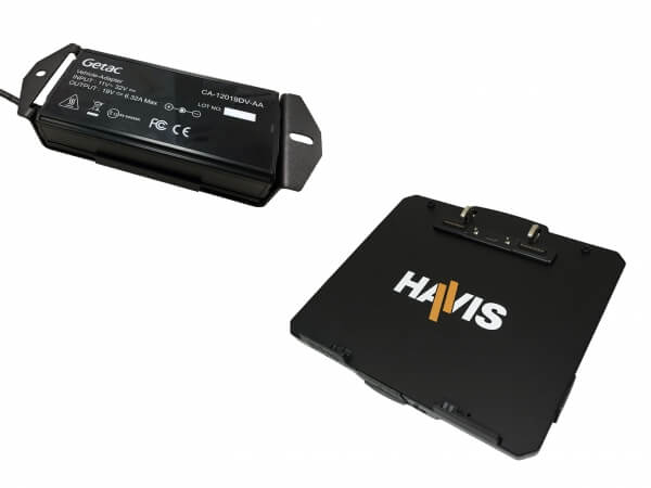DISCONTINUED – Docking Station For Getac K120 Convertible Laptop with External Power Supply with Lighter Plug