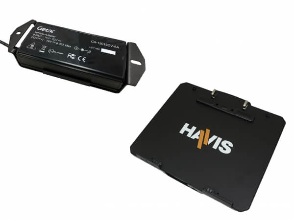 DISCONTINUED – Cradle For Getac K120 Convertible Laptop with External Power Supply with Lighter Plug