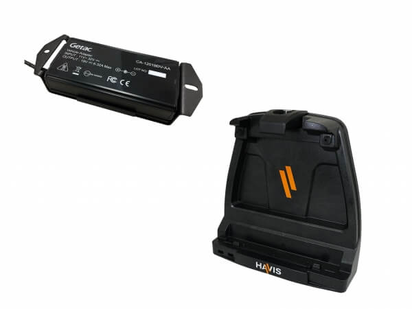 DISCONTINUED – Cradle  For Getac K120 Tablet With External Power Supply with 120W DC Lighter Plug