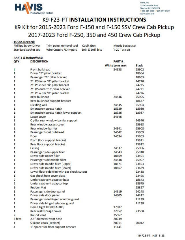 Installation Instructions (PDF)