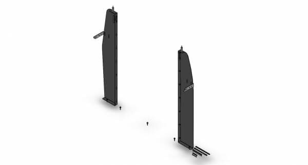 Rear Partition Filler Panel Mounting Kit for 1997-2025 Chevrolet Savana G-Series Van with dual side or sliding side doors used with p/n: P-REAR-1
