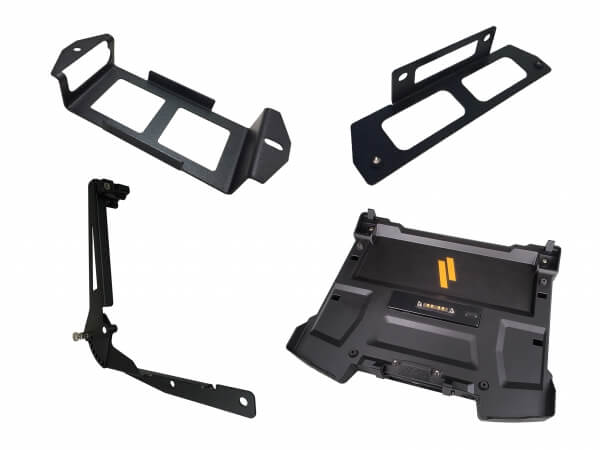 Package – Docking Station For Getac S410 Notebook With Power Supply Mounting Bracket & Screen Support