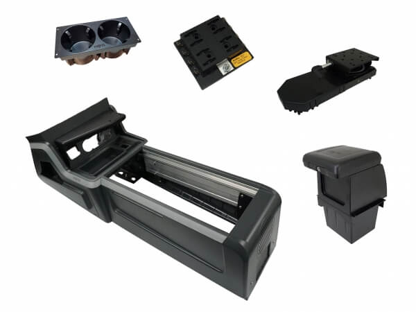 Package – VSX Console with Front PocketJet 6 & 7 Printer Mount for Laptop Docking Stations for 2020-2025 Ford Interceptor Utility