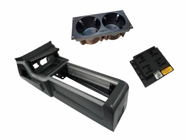 Package – VSX Console with Front PocketJet 8 Printer Mount, Cup Holder & Fuse Block for 2020-2025 Ford Interceptor Utility