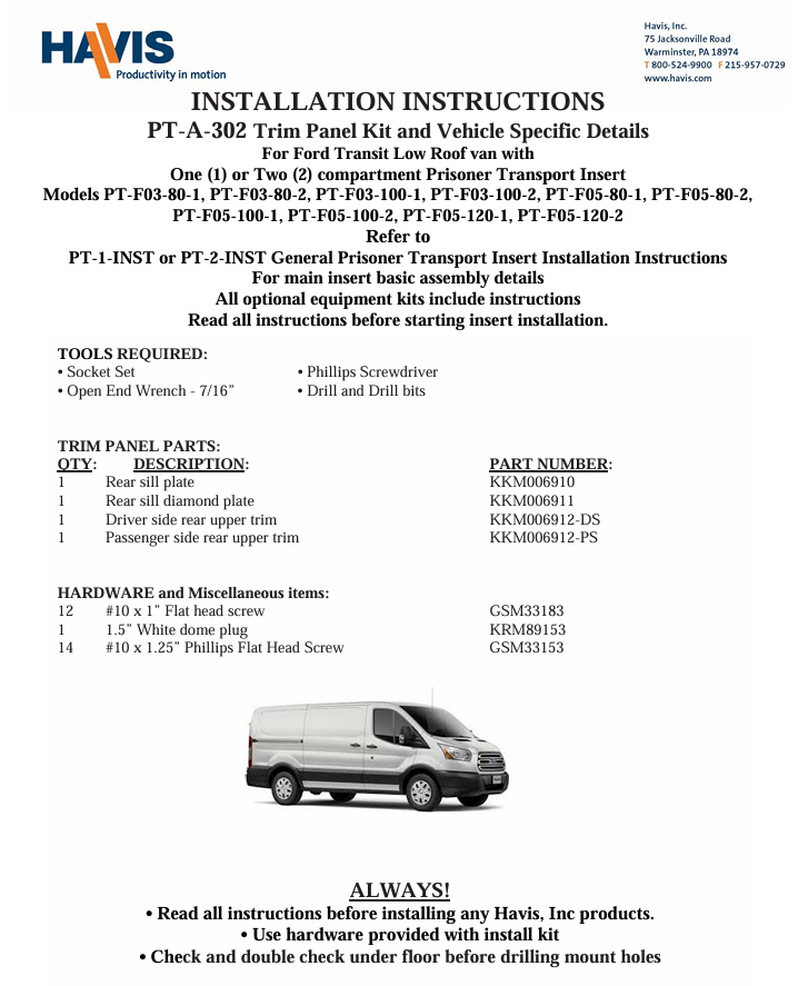 Installation Instructions (PDF)