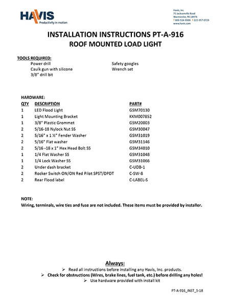 Installation Instructions (PDF)