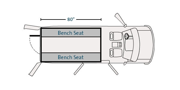 DISCONTINUED – Prisoner Transport Insert For 2015-2025 Ford Transit Low Roof long length 148″ WB Cargo Van