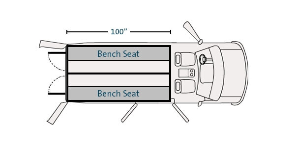 Prisoner Transport Insert For 2014-2023 Dodge Ram Promaster high roof Standard Length 136″ WB Cargo Van