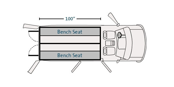 Prisoner Transport Insert For 2014-2024 Dodge Ram Promaster low or high roof Standard Length 136″ WB Cargo Van