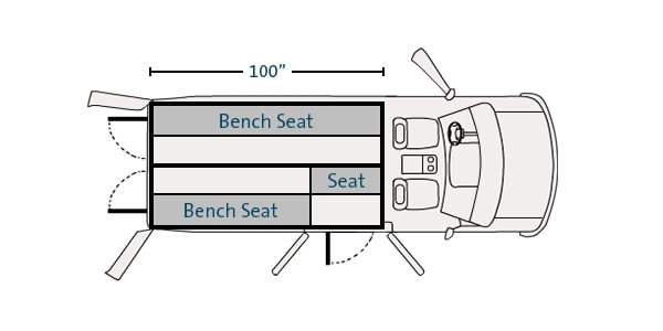 Prisoner Transport Insert For 2015-2023 Ford Transit Low Roof Standard Length 130″ WB Cargo Van
