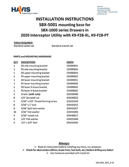 Installation Instructions (PDF)