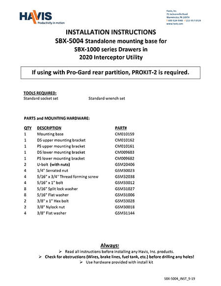 Installation Instructions (PDF)