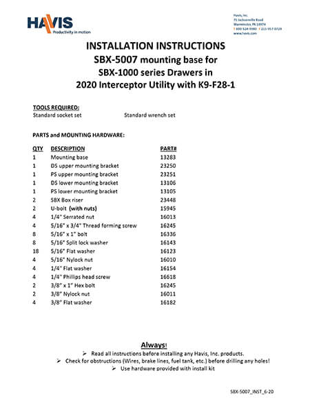 Installation Instructions (PDF)