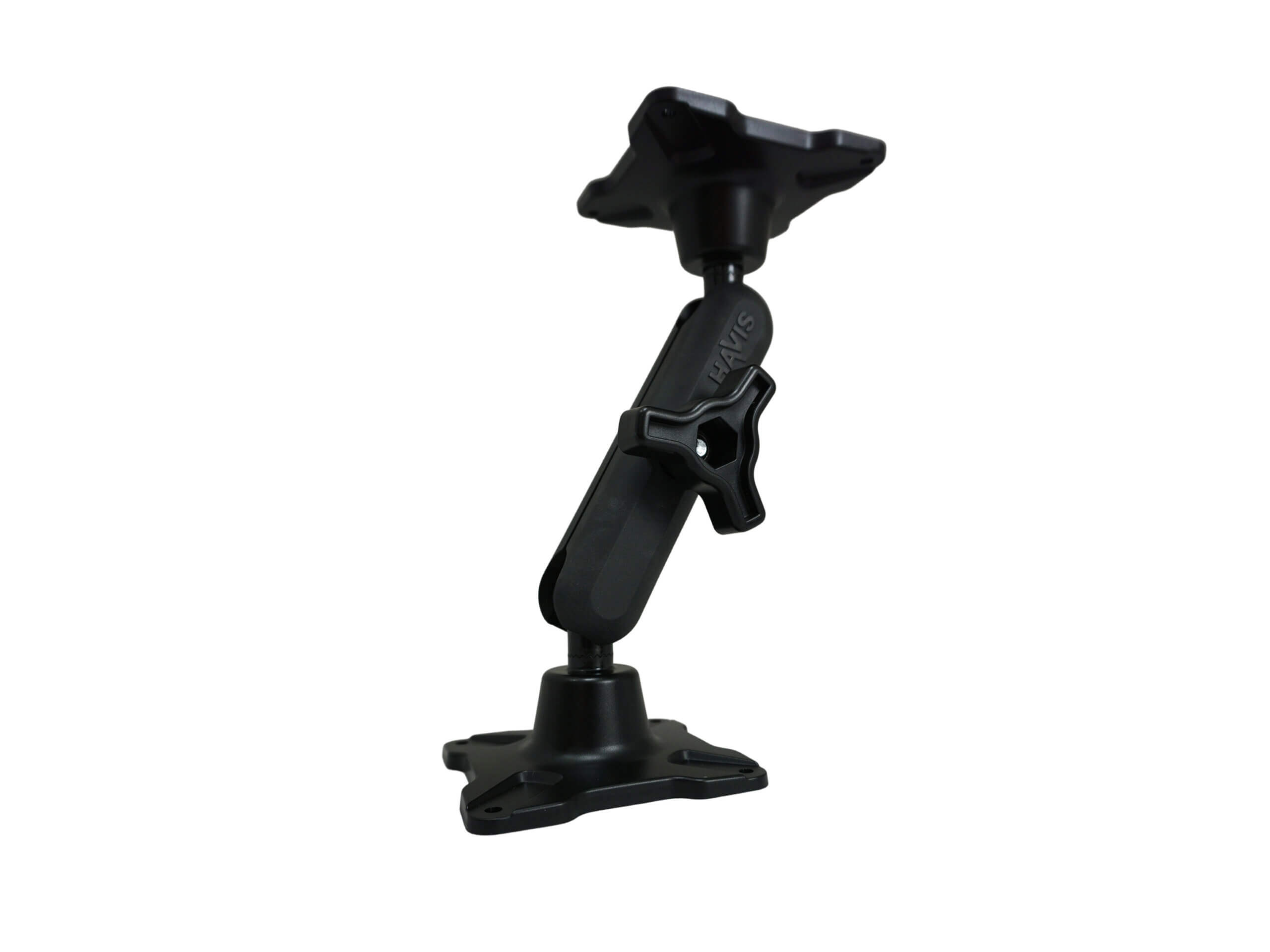 Dual Ball Mount with 1.00″ Knob-Style Long Housing & Two Long Stem VESA 75 Plates