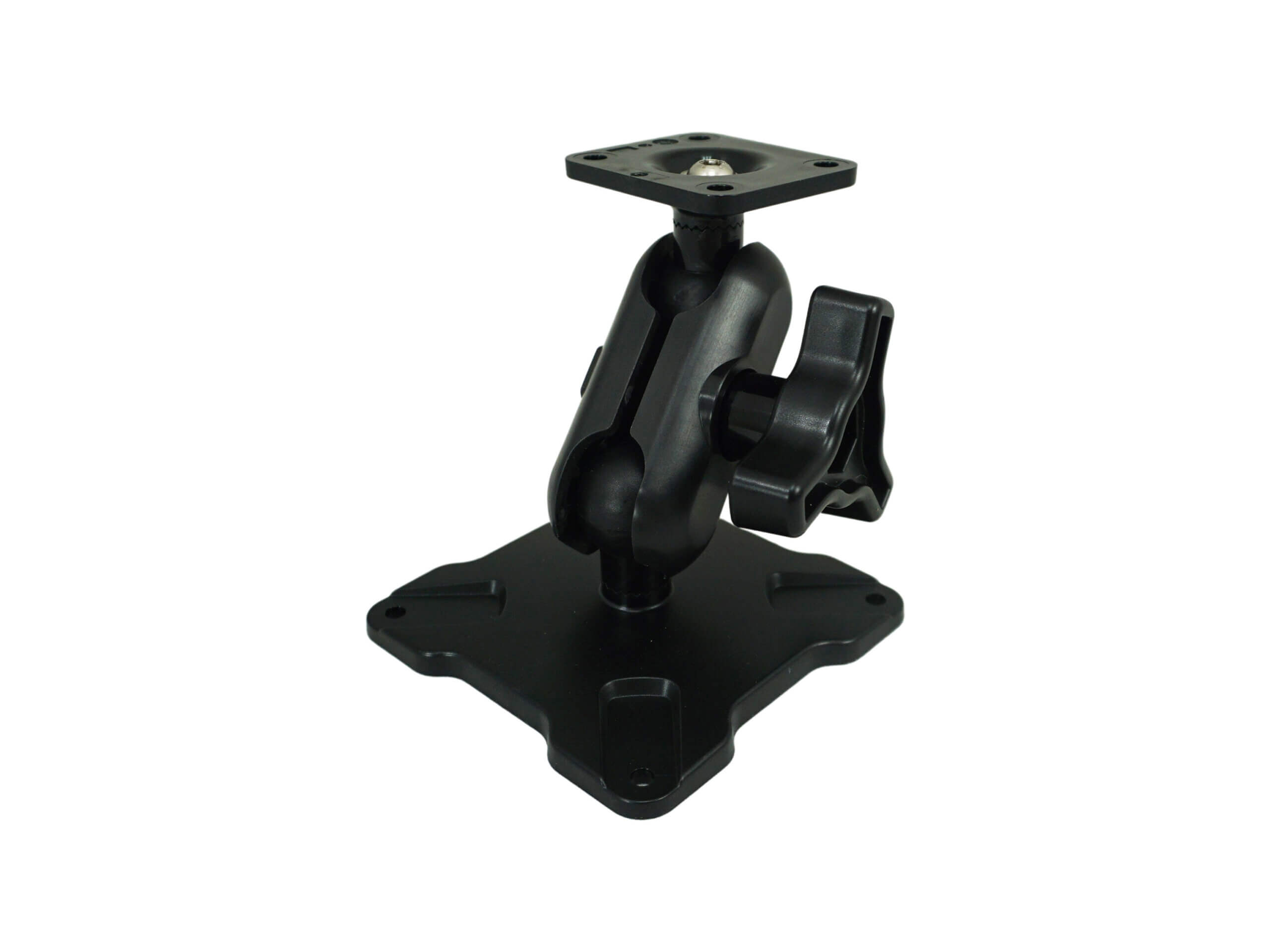 Dual Ball Mount with 1.00″ Knob-Style Standard Housing, One Standard AMPS Plate & One Standard VESA 75 Plate