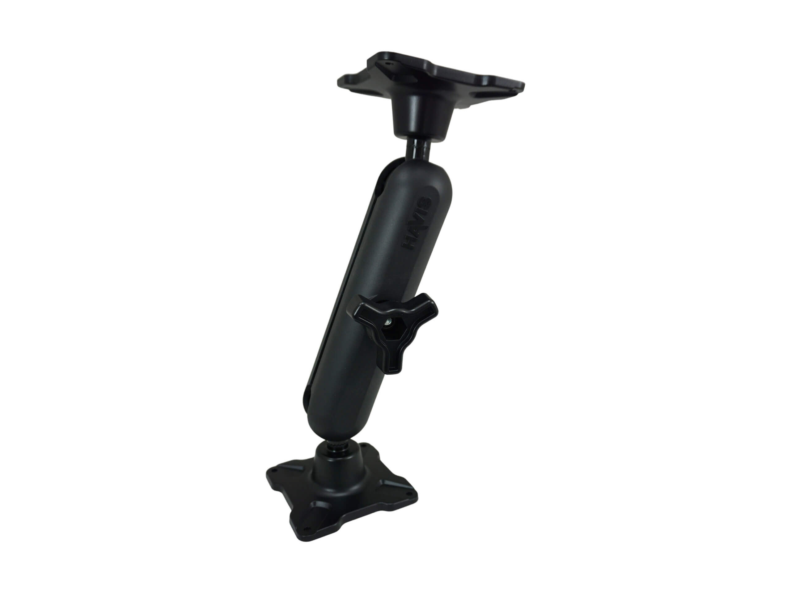 Dual Ball Mount with 1.50″ Knob-Style Long Housing, Two Long VESA 75 Plates