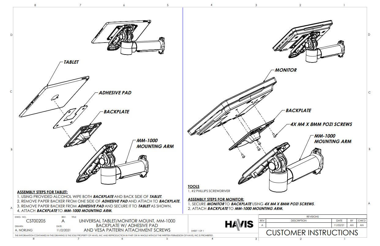 CST00205 MM-1000 Customer Installation Instructions