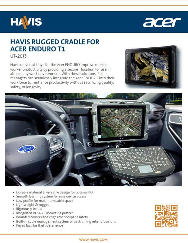 Acer Enduro T1 Cradle Sales Sheet