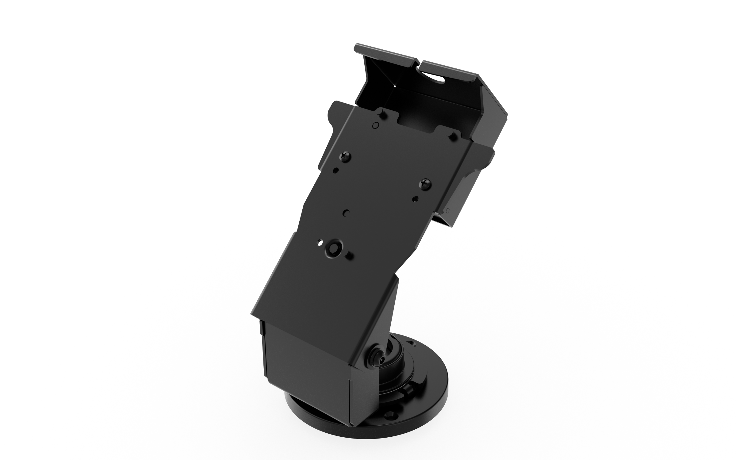 Round Base Metal Locking Stand with EMV Card Clearance with for Verifone M440 Payment Terminals