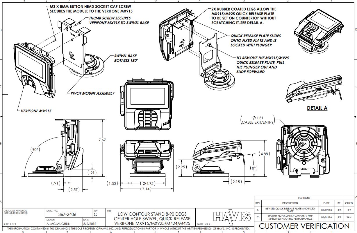 Customer Verification Drawing