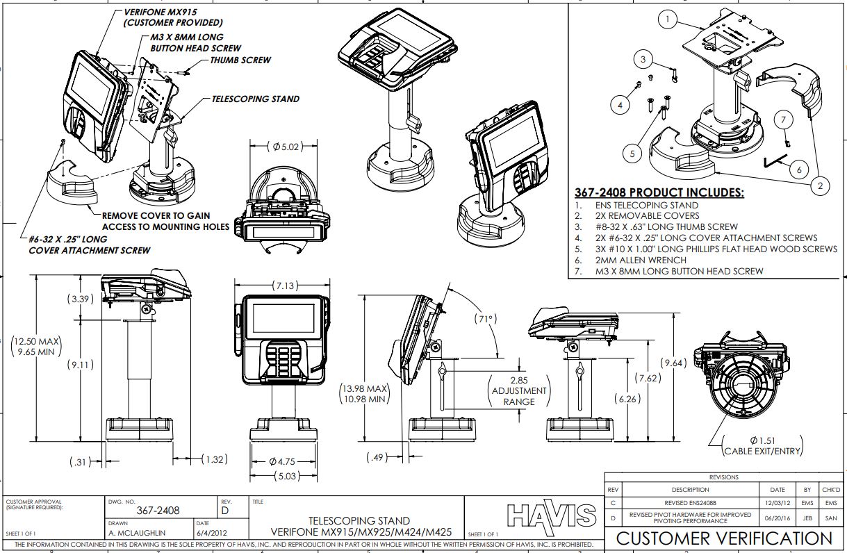 Customer Verification Drawing