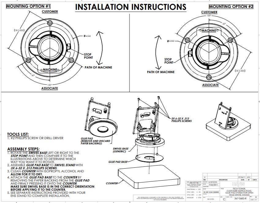 Customer Instructions