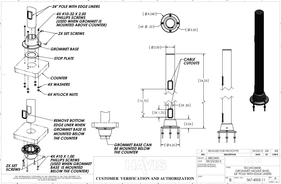 Customer Verification Drawing