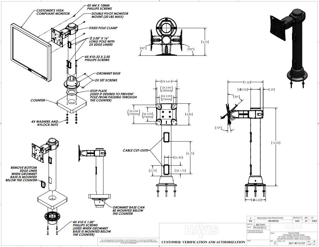 Customer Verification Drawing