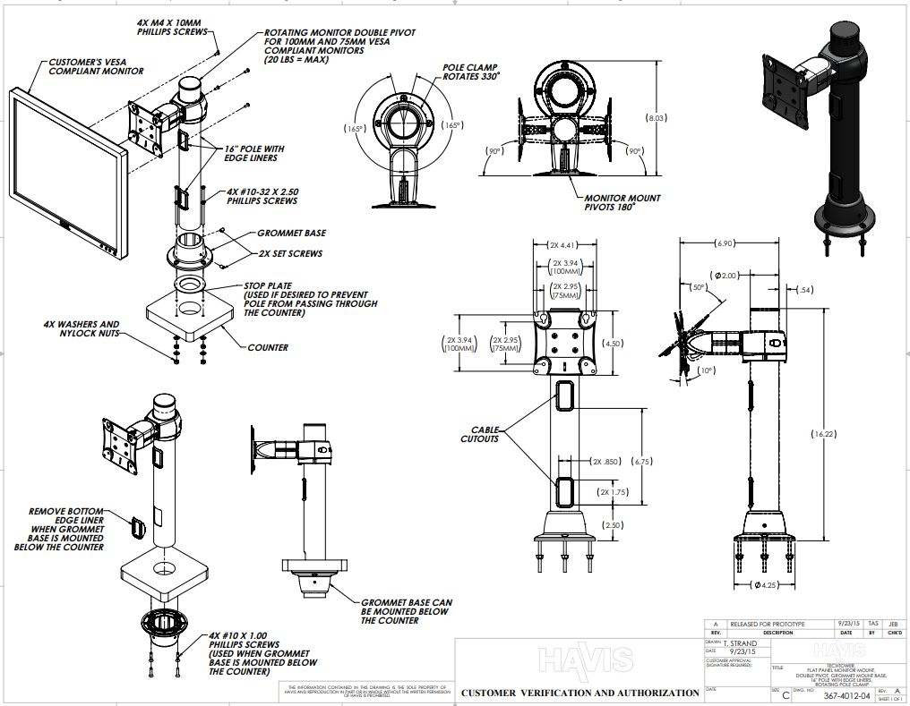 Customer Verification Drawing