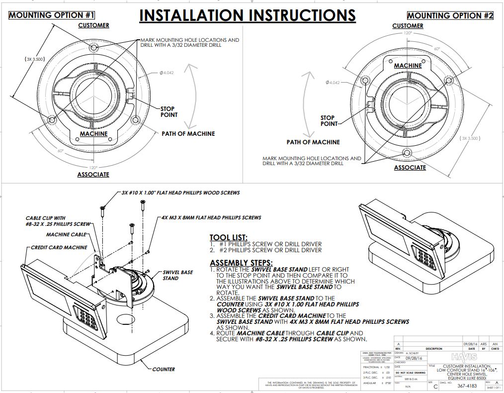 Customer Instructions