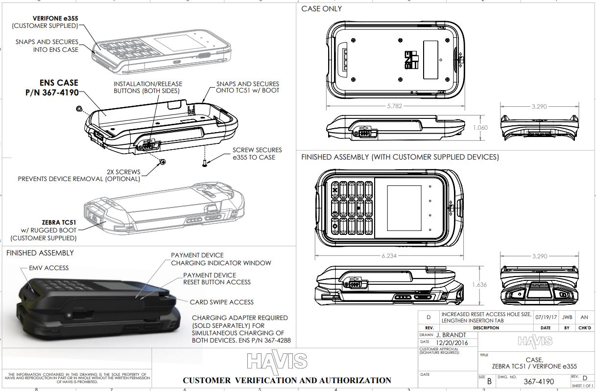 Customer Verification Drawing