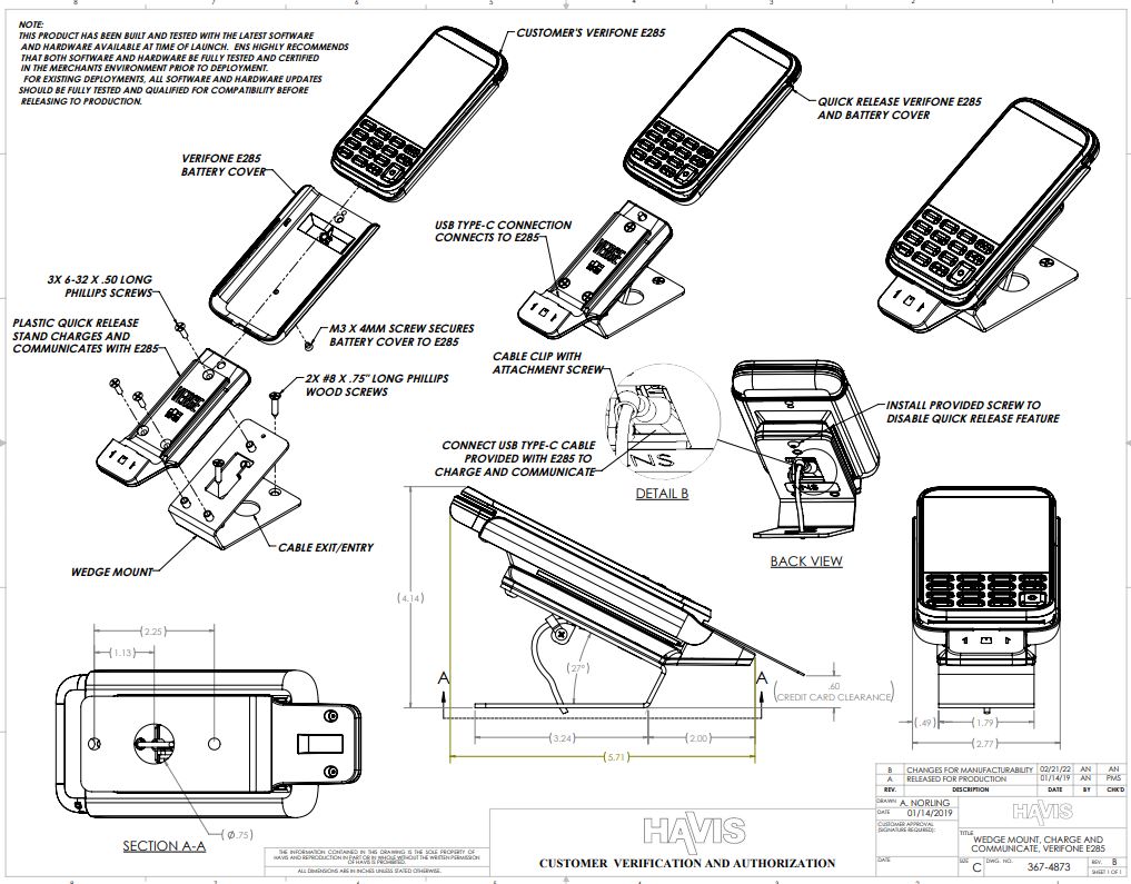 Customer Verification Drawing