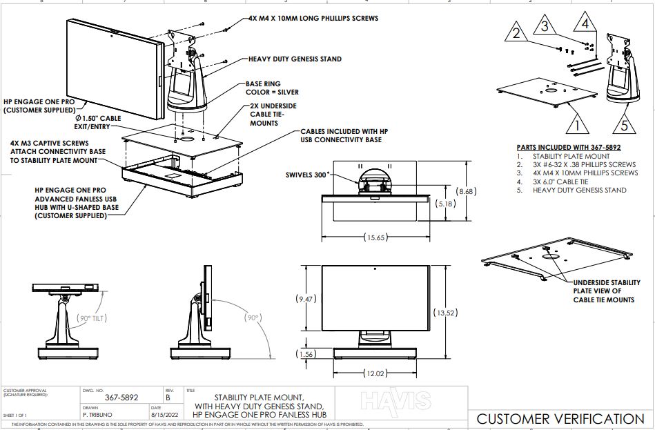 Customer Verification Drawing