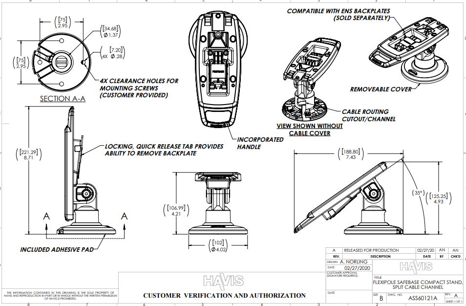 Customer Verification Drawing
