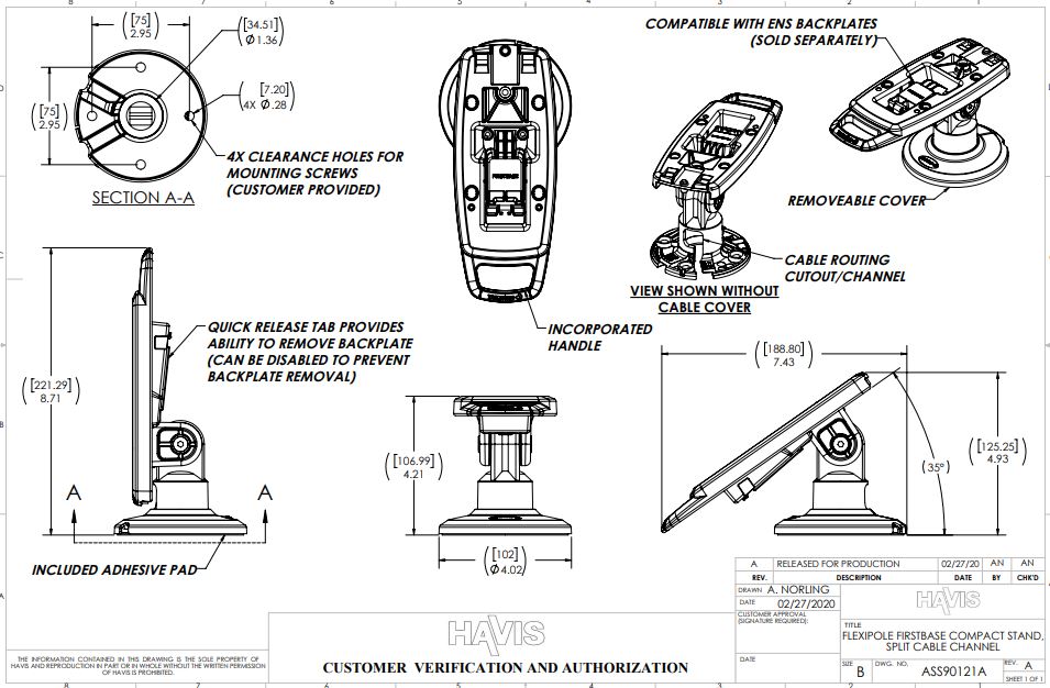 Customer Verification Drawing