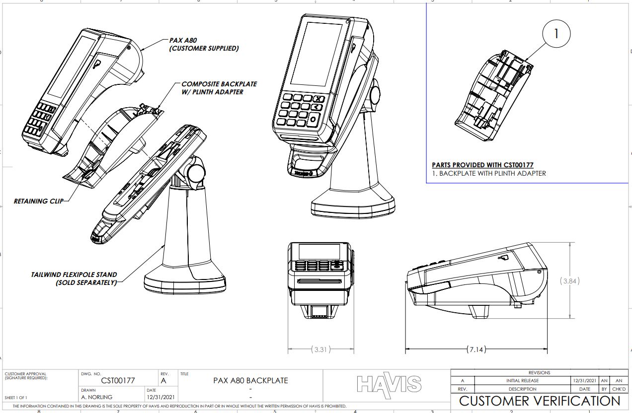 Customer Verification Drawing