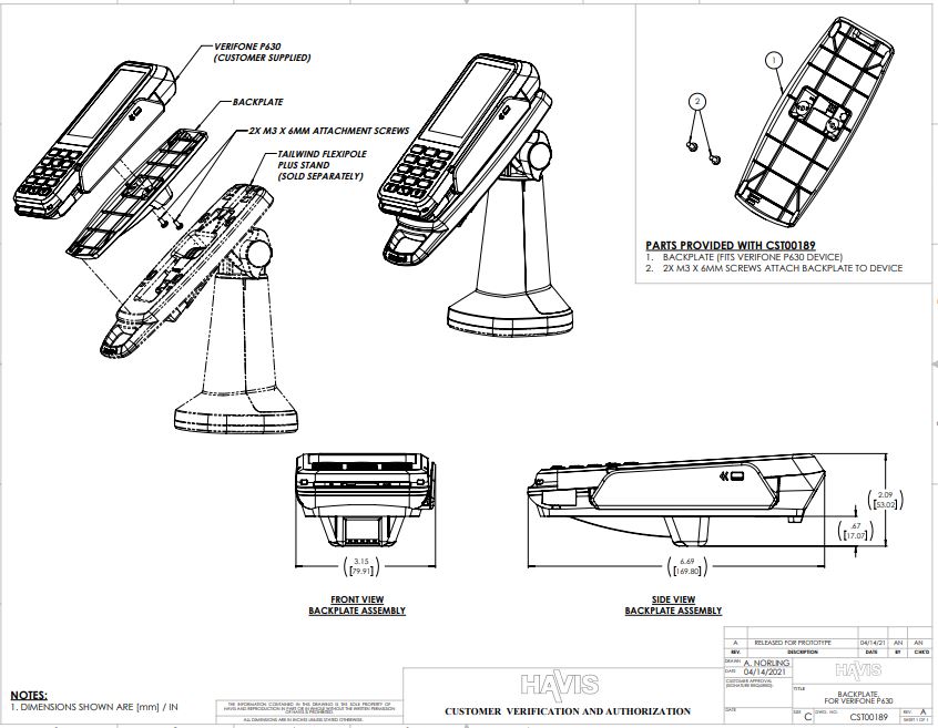 Customer Verification Drawing