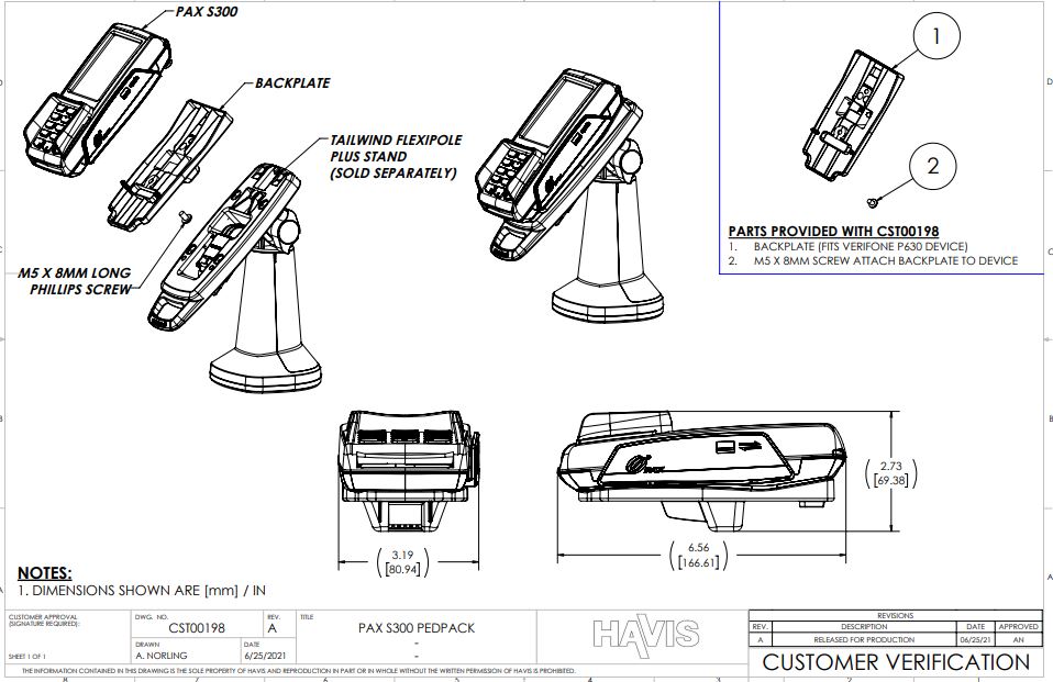 Customer Verification Drawing