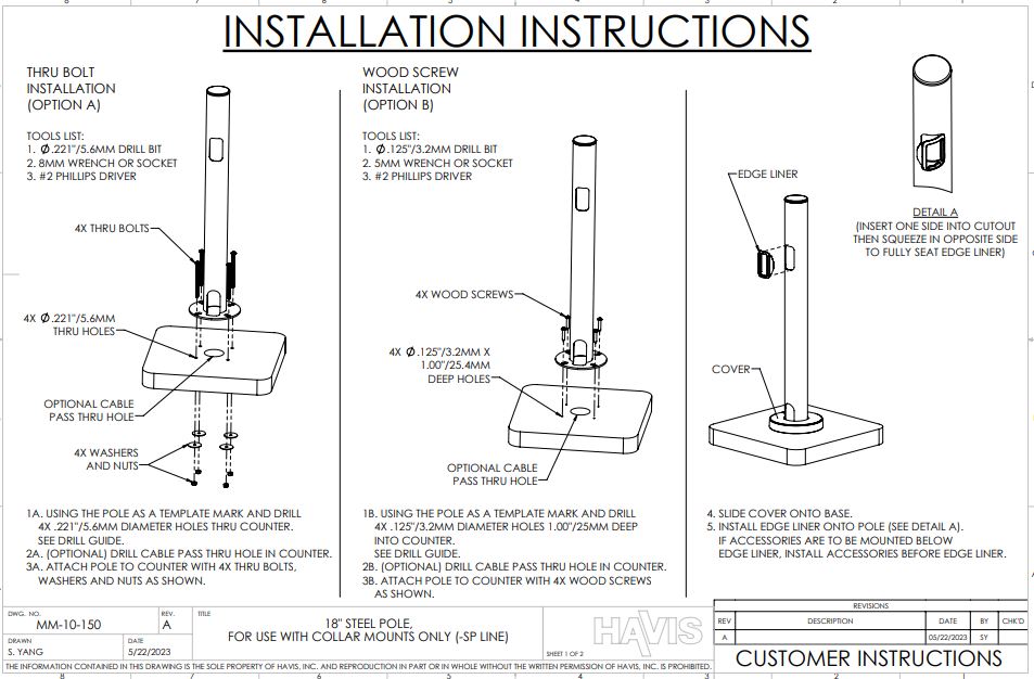 Customer Instructions