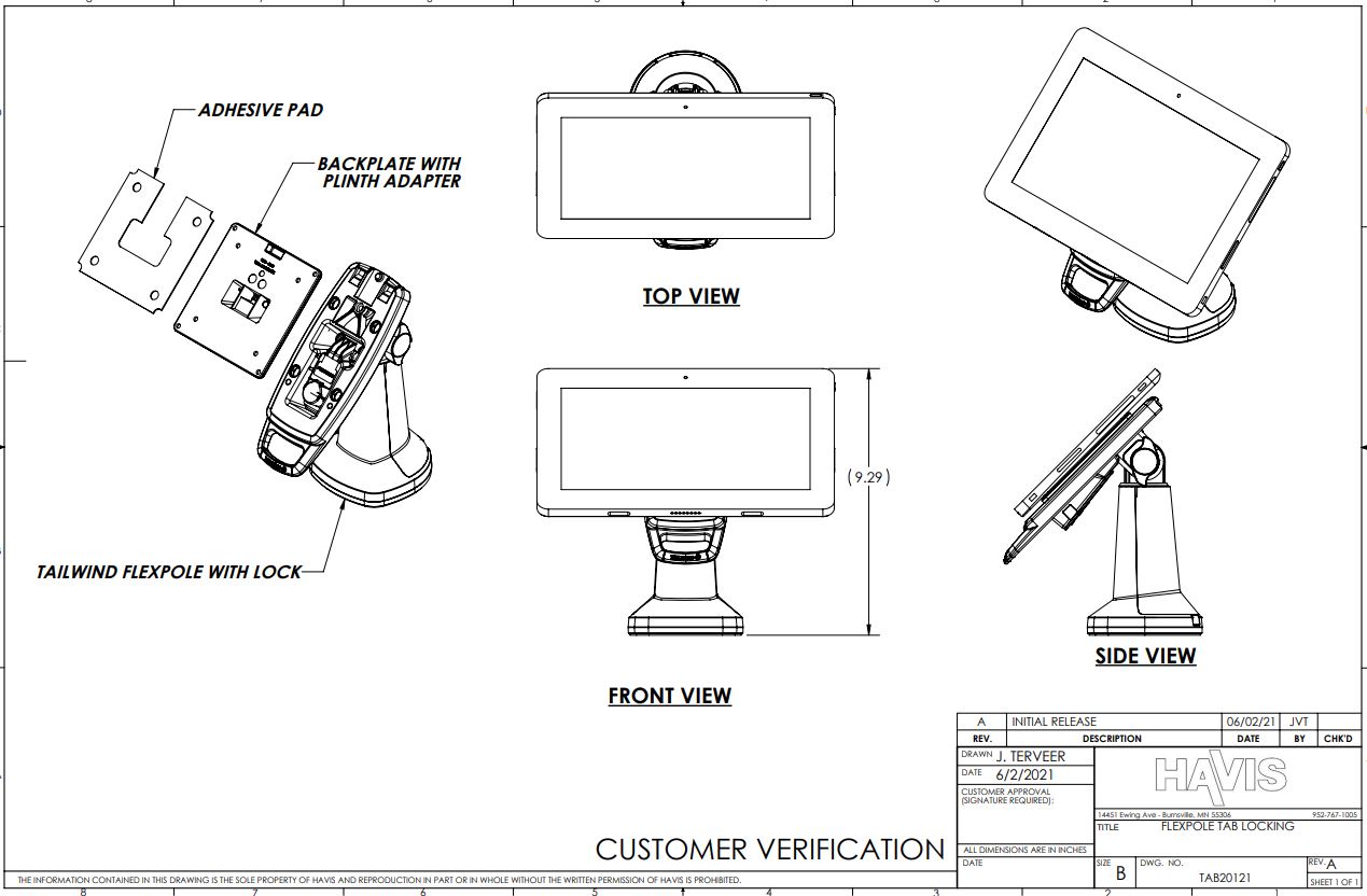 Customer Verification Drawing